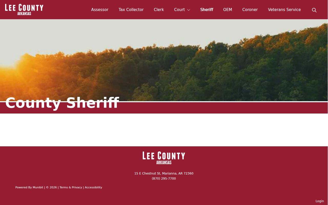 Lee County Sheriff contact page for recent arrest and jail record requests