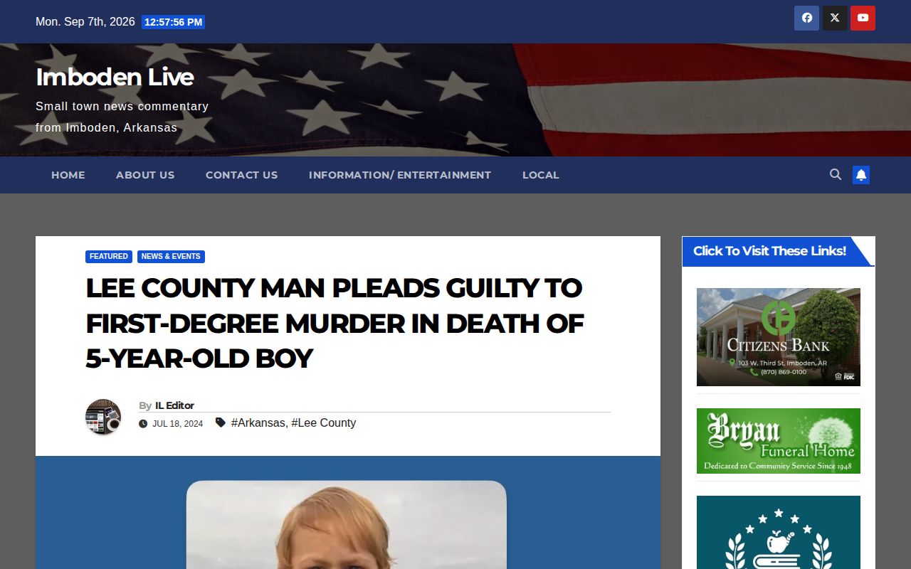 Regional news report showing a later Lee County court disposition